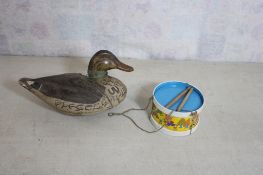 Duck Decoy & Ohio Art Drum