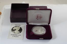 1986S American Eagle 1oz Fine Silver $1 Coin w/COA