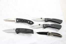 5 Folding Lock Blade Knives