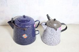 2 Enamelware Campfire Coffee Pots 12