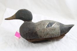 Old Wood Duck Decoy Signed DC 16