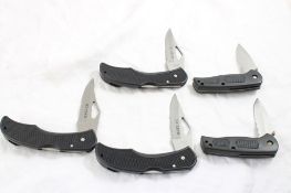 5 Folding Lock Blade Knives