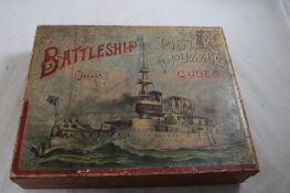 Antique McLaughlin Bros Battleship Block Puzzle