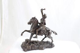 Bronze Metal Remington THE SCALP Sculpture