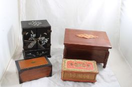 4 Vintage Jewelry Boxes 2 have Music Boxes