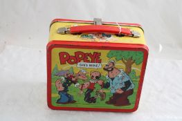 1980 Aladdin Popeye Metal Lunchbox w/Thermos