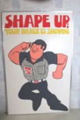 Coca Cola Shape Up Framed Advertising Sign