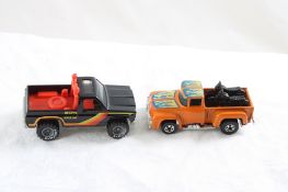 2 Hot Wheels 1973 HiTail Hauler Orange with 1956