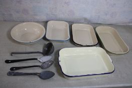 Enamelware Pans, & Utensils, Ladles & Spoons
