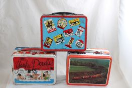 3 Lunchboxes Ohio Art, CP Railroad, Yankee Doodle