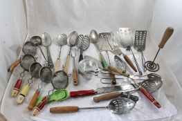Vintage Kitchen Utensils Some with Advertising