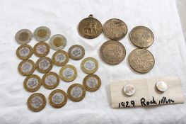17 Car Wash Tokens, 2 Lapel Pins, 5 1976 Medallion