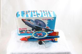 Clockwork Wind Up Tin Litho Aircraft in Box