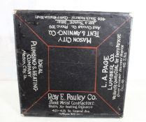 Antique Iowa Advertising Folding Card Table