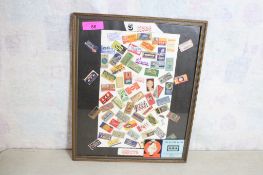 Framed Razor Blade Collection + Ink Blotter Sears