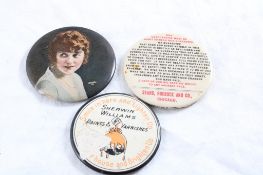 3 Advertising Pocket Mirrors, Pin-Up Girl, Sears