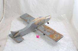 Folk Art Wooden Airplane