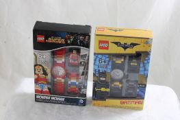 2 Lego Wristwatches Wonder Woman, Batman NIB