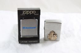 U.S. Navy Zippo Lighter & Zippo Tape Measure w/box