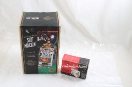 Slot Machine Bank & Calendar Bank in Orig Boxes