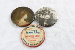 3 Pocket Mirrors 2 with Ladies & Topeka College