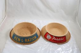 2 Mid-Century Advertising SAVADAY Dog Bowls