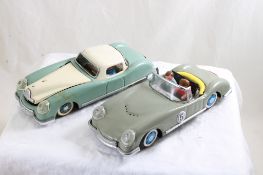2 Tin Friction Toy Cars with Sound 8.5