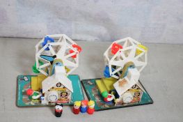 2 Fisher Price Musical Ferris Wheels w/People 1966
