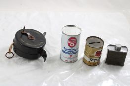 4 Advertising Tins, Bank & Retractable Clothesline