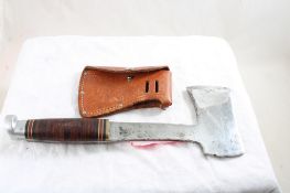 Western Hatchet with Leather Cover