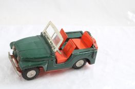 Military Police Tin Litho Jeep Made in Japan