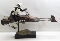 Scout Trooper w/ Speeder Bike Premium 1:4 Sideshow