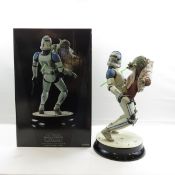 Yoda and Clone Trooper Premium 1:4 Sideshow