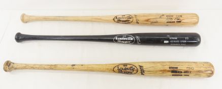 3 MN Twins Game Used Bats- Kelly, Nixon & Span