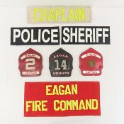 Firefighter Helmet Shields, Chaplain & Police Cloth