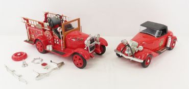 Jim Beam Fire Truck & Red Car