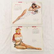 1952 & 1953 Esquire Pin-Up Calendars