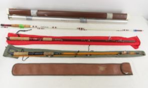3 Fishing Poles with Cases, Fenwick & more