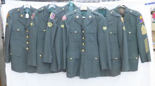 6 US Army Uniform Jackets with Insignia