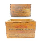 2 Antique Wooden Western Ammunition Crates
