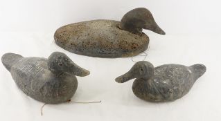 3 Vintage Wood Duck Decoys