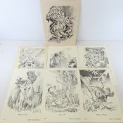5 Nestor Redondo Art Plates, Prints 1979, Signed