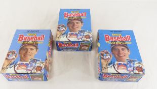 3 1988 Donruss Baseball Counter Boxes w/ Packs
