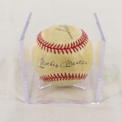 Mantle, Williams & DiMaggio Singed Ball