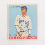 1933 Jack Quinn Goudey Rookie Card - sharp