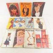 12 Vintage Playboy Magazines, 1965, 66, 67
