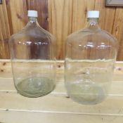 2 Vintage 5 Gallon Glass Bottles