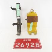 Vintage Firefighter SCUBA Brackets & Plate