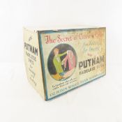 Antique Putnam Dyes Metal Store Display Cabinet