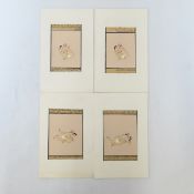 4 Hand Painted Urdu Kama Sutra Book Panels